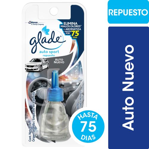 Aromatizante Auto Nuevo Repuesto 7 Ml Glade Auto Sport