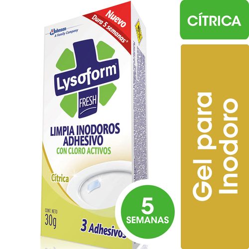Limpiador Adhesivo Desinfectante Para Inodoro Lysoform Citrica 30gr