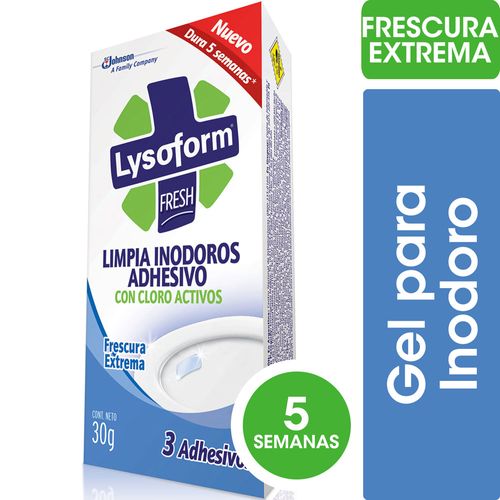 Limpiador Adhesivo Desinfectante Para Inodoro Lysoform Frescura Extrema 30gr