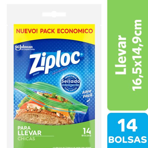 Bolsas Herméticas Ziploc Para Llevar Chica 14un