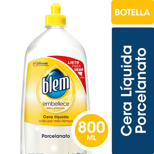 Cera Líquida Pisos Blem Porcelanato Incoloro Bot 800ml