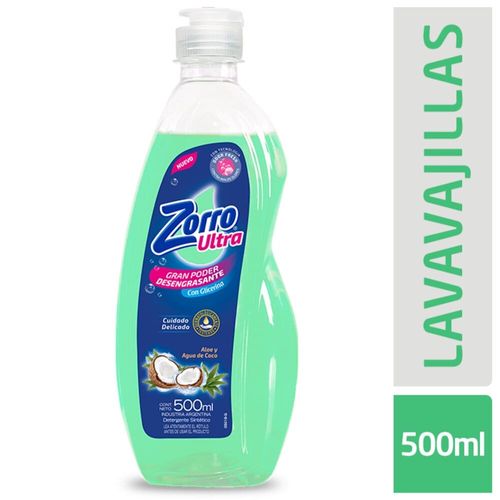 Lavavajillas Zorro Aloe Vera Coco 500ml