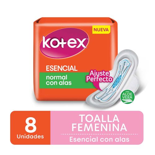 Toalla Femenina Kotex Esencial X8 Normal