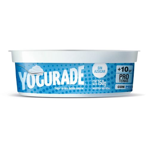 Yogur Entero Yogurade Natural 150g