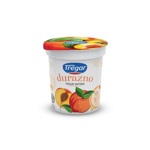 Yogur Entero Con Frutas Durazno Tregar 160g