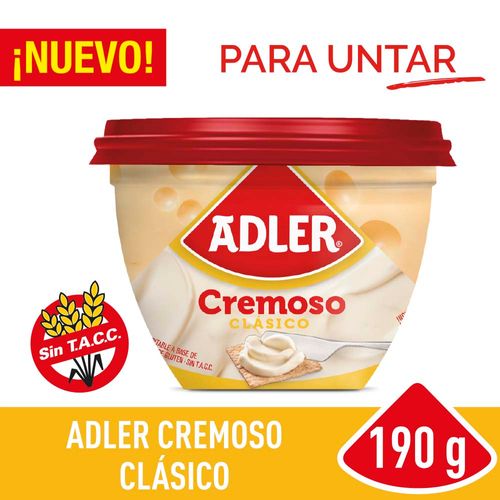 Queso Untable Adler Cremo Clásico X 190g