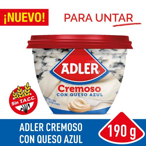 Queso Untable Adler Crema Con Queso Azul X 190g