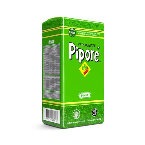 Pipore Yerba Mate Con Palo Suave Clasica 500 Gr