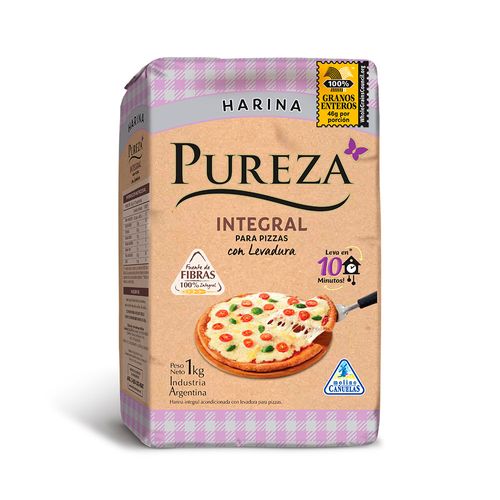 Harina Integral Para Pizza Con Levadura Pureza 1 Kg