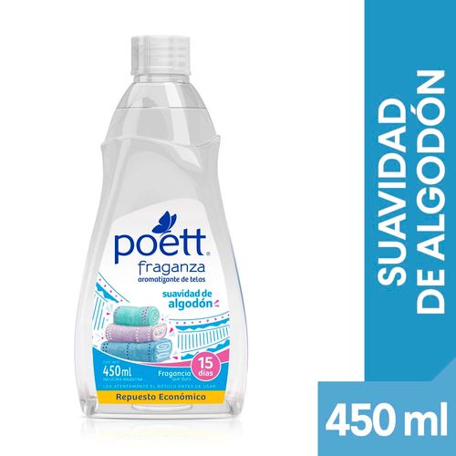 Aromatizante De Telas Poett Suavidad De Algodón 450 Ml - Repuesto