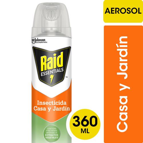 Insecticida Raid Essentials Casa Y Jardín Aerosol 280gr