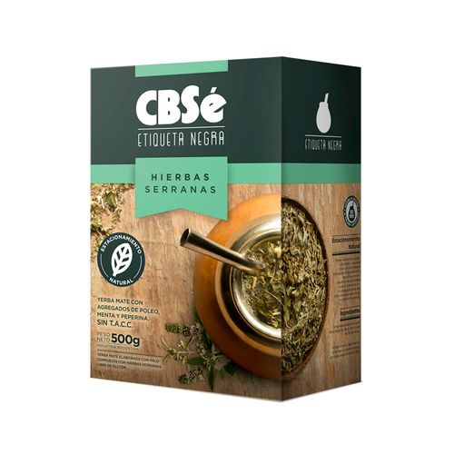 Yerba Hierbas Serranas Etiqueta Negra Cbsé 500 Gr