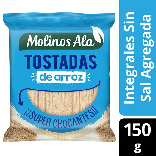 Tostadas De Arroz Integral Sin Sal Molinas Ala 150 Gr