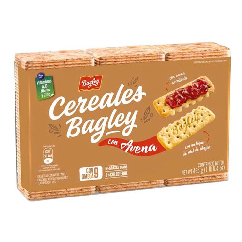 Galletas  Cereales Bagley Salvado 465g