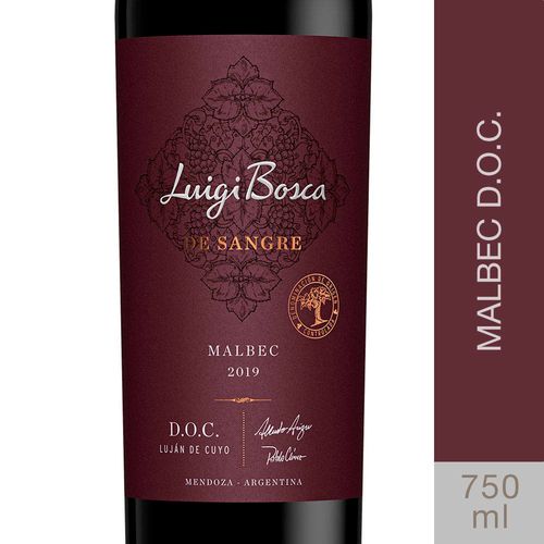 Vino Tinto Luigi Bosca Malbec 750 Cc