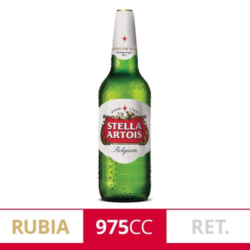 Cerveza Stella Artois Pura Malta 975 Cc Retornable