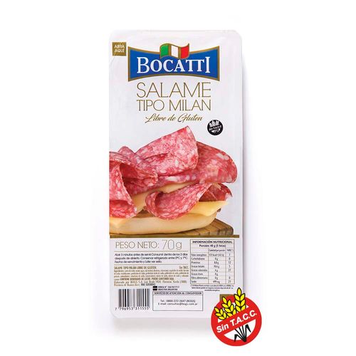 Salame Bocatti Feteado 70 Gr