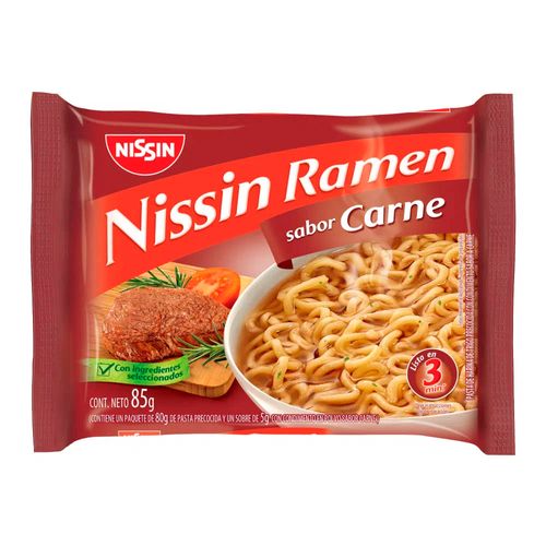 Ramen Sabor Carne Nissin 85 Gr