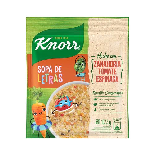 Sopa de Letras con Vegetales 107.5 Gr Knorr