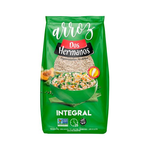 Arroz Integral Dos Hermanos Non Gmo X1 Kg