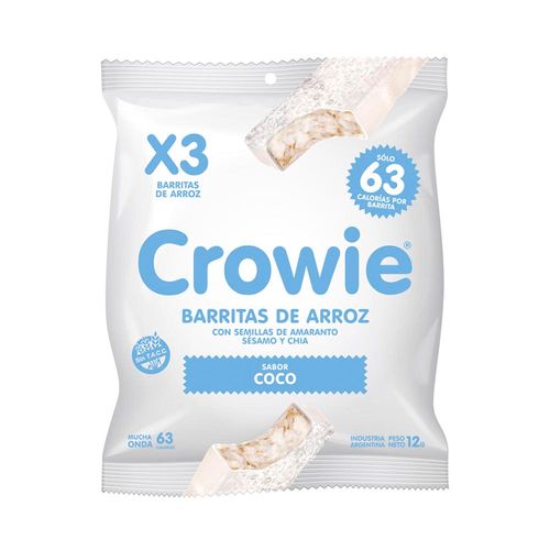 Barritas Arroz Coco Crowie 12 Gr - 3 U