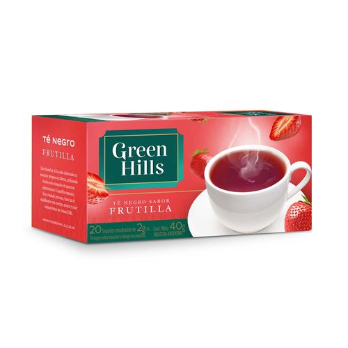 Té Frutilla Green Hills 20 Saquitos