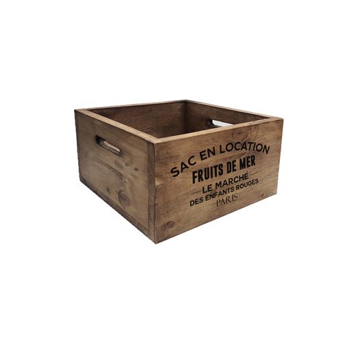 Caja Madera  Fruits De Mer 26x26x14cm Sm