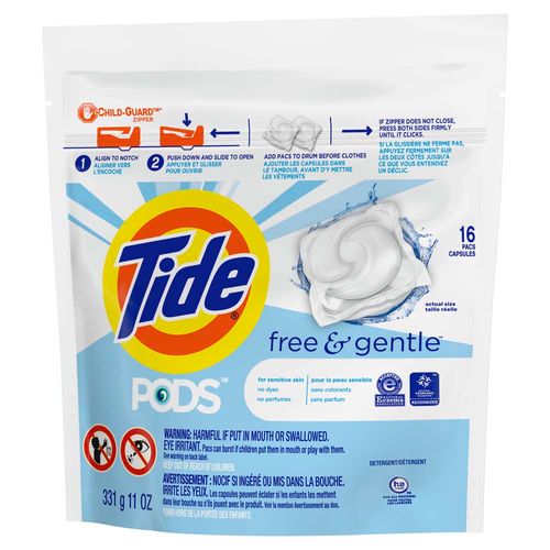 Jabon Ropa Tide Free & Gen 16 Lavados