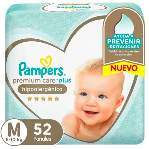 Pañales Pampers Premium Care Mediano X52