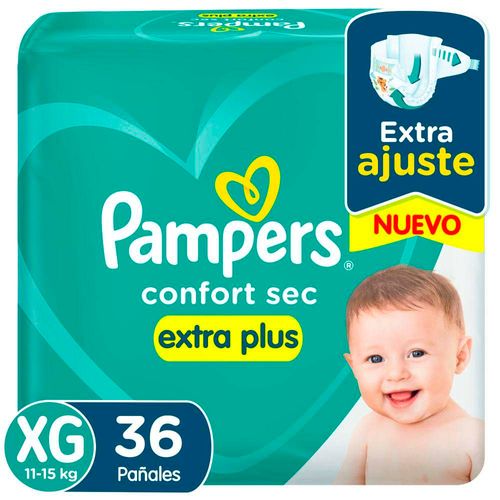 Pañales Pampers Confortsec Extra Grande X36