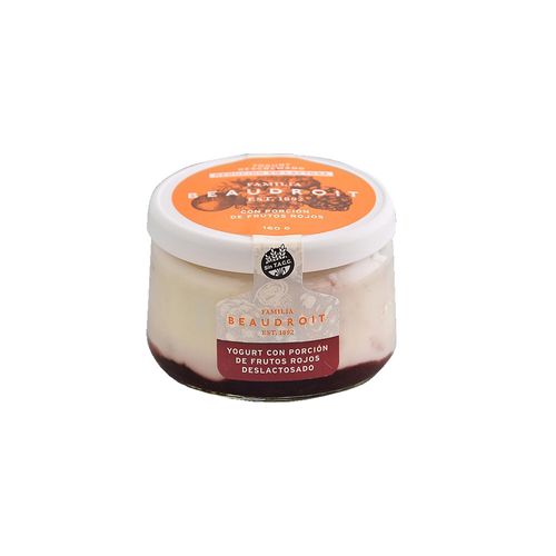 Yogur Deslactosado Con Frutos Rojos Familia Beaudroit 160 Gr