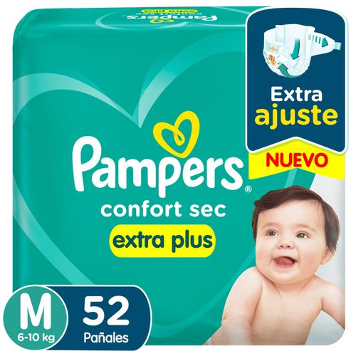 Pañales Pampers Confortsec Mediano X52