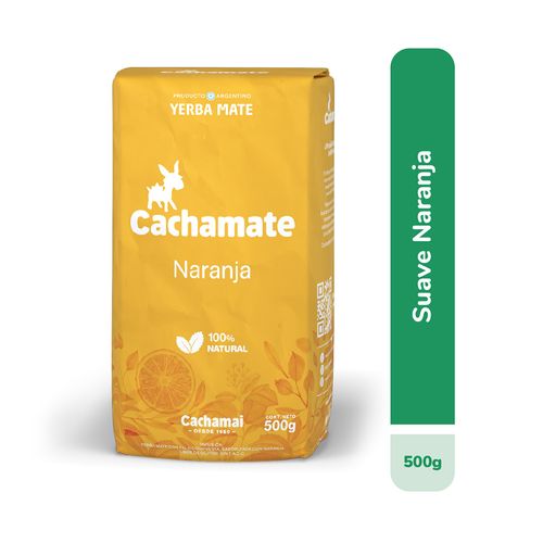 Yerba Mate Suave Naranja Cachamate 500 Gr