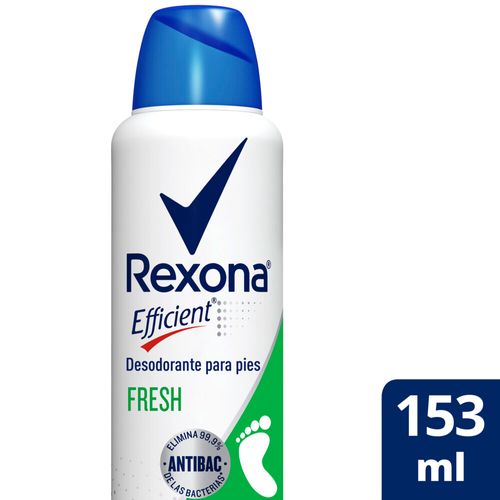 Desodorante Para Pies Rexona Efficient Antibacterial En Aerosol 153 Ml