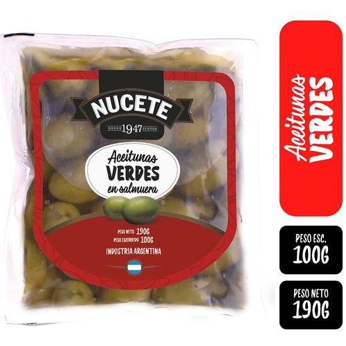 Aceitunas Nucete Verde 190 Gr