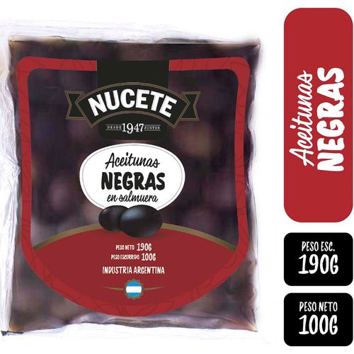 Aceitunas Nucete Negras 190 Gr