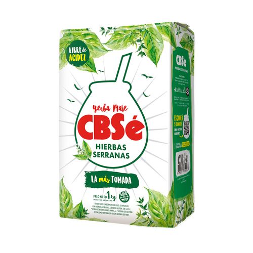 Yerba Mate Hierbas Serranas Cbsé 1 Kg