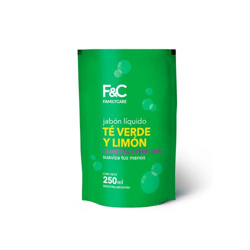 Jabón Liquido Para Manos  Te Verde Limon - Family Care .