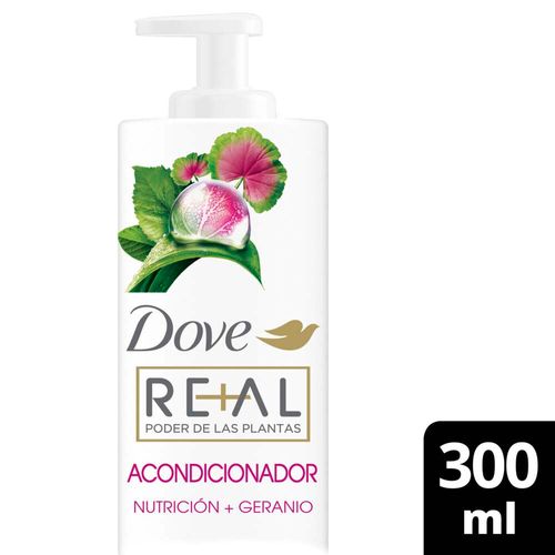 Acondicionador Dove Real Poder De Las Plantas Nutrici¢n + Geranio 300 Ml