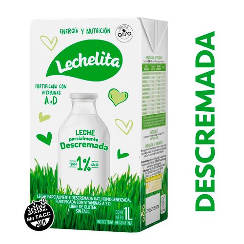 Leche Lechelita Descremada 1 L