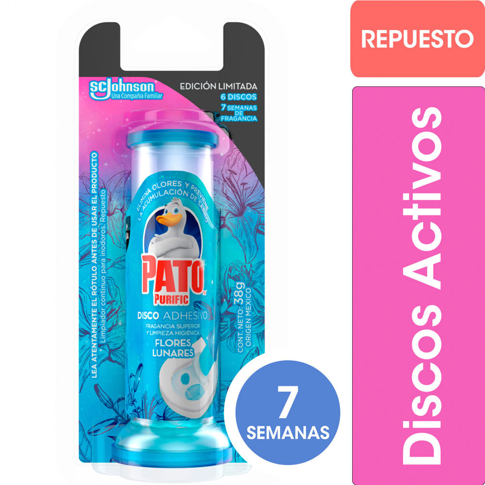 Pato Discos Activos Marine - Pack de 6 Recambios (18 Discos) - Limpia y  Desinfecta el Inodoro