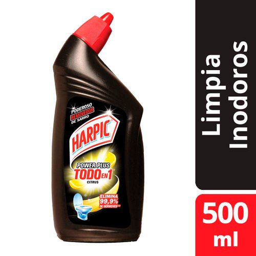 Harpic Gel Limpiador De Inodoros Desinfectante Power Plus Citrus 500ml