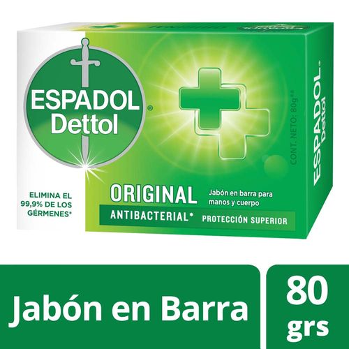 Jabon En Barra Espadol Dettol Original 80 Gr