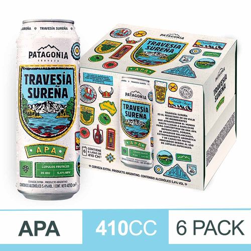 Cerveza Patagonia Travesia 410 Six Pack