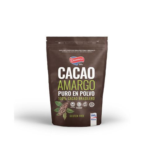 Cacao Amargo Puro En Polvo Sin Tacc 200 Gr Dicomere