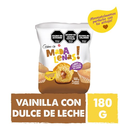 Madalenas Vainilla Con Dulce De Leche 180 Gr Cuisine & Co Nbe Mp