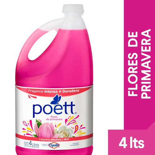 Limpiador Líquido Aromatizante Poett Flores De Primavera 4 L