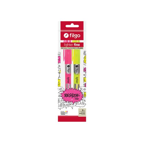 Resaltador Filgo Lighter Fine Amarillo Y Rojo Benny Pen