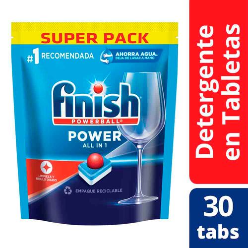 Detergente Para Lavavajillas Finish Tabletas 30 Unid.