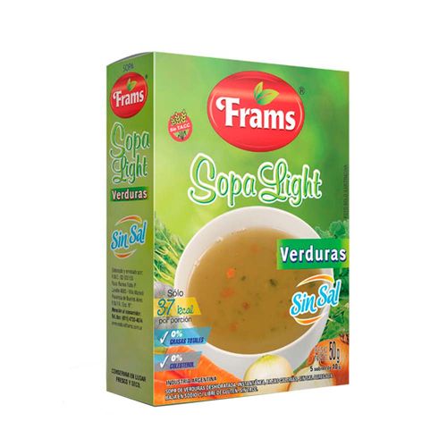 Sopa Light De Verduras Sin Sal 50 Gr Frams